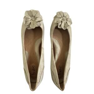 BOC Born Concept Emalia Womens 9.5 Beige & Metallic Gold Ballet Flats #5630